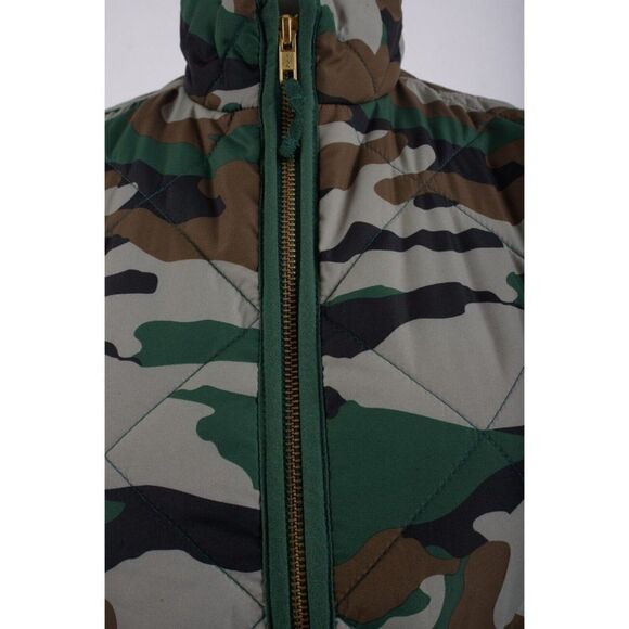 J. Crew Mercantile womens Camo Vest Jacket Puffer Green Brown XXS XX-small - Picture 5 of 6